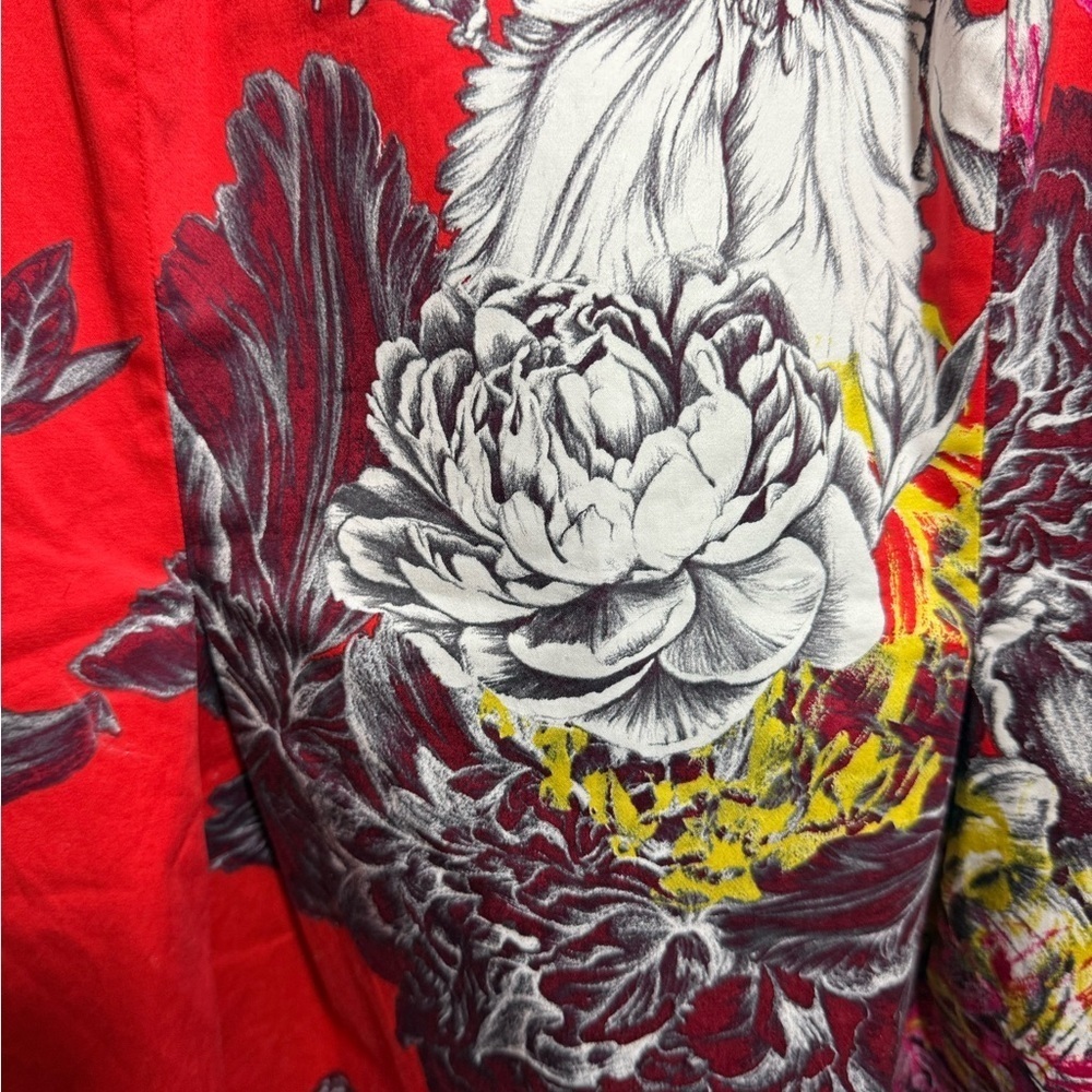 Leifsdottir Vibrant Red and White Floral Camisole Dress - Picture 2 of 6